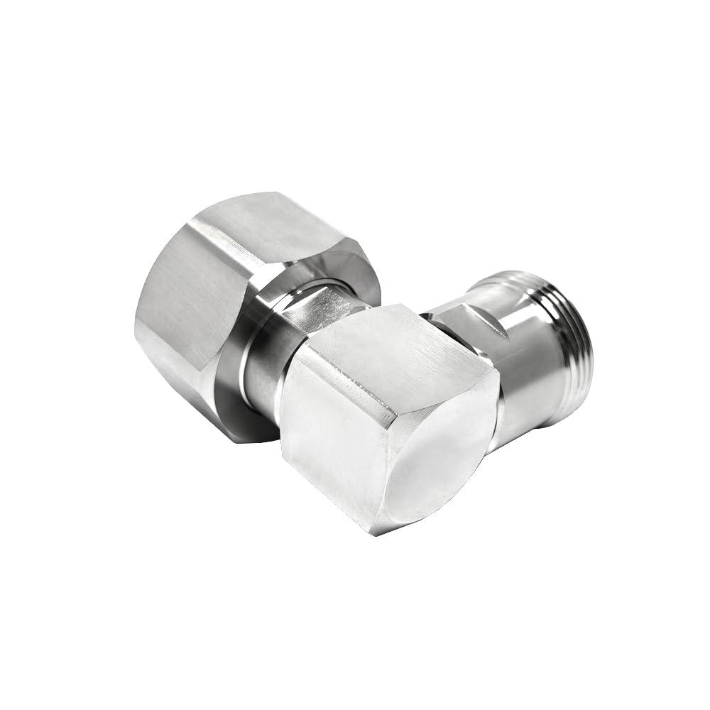 1 szt. Wysokiego napięcia LC męski na 7/16 Din żeński adapter złącza koncentrycznego kątowego - 50 omów, DC-6 GHz, niska strata wtrąceniowa