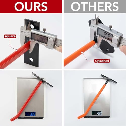 Sinoer Reifenwandhalterung,Felgenbaum, garagenhaken, autoreifen reifenhalter wandhalterung, Felgenmontage Wandset, aus Stahl, im Gegensatz zu traditionellen Gusseisen-Konkurrenten, 4er-Pack Rot