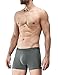 DAVID ARCHY 4 Pack Men's Ultimate Classic Cotton Trunks with Support Pouch(L,Dark Gray)