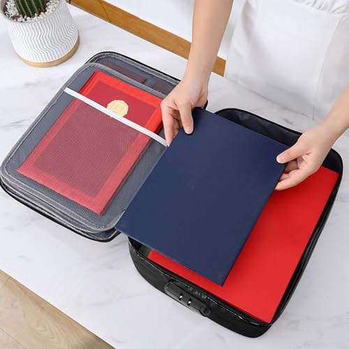 Boîte à documents ignifuge et étanche 37x29x10cm avec serrure
