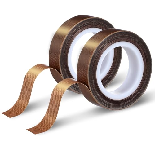 Image of Vin Beauty 2 Rolls Low Friction Drawer Slide Tape, 1 /2 Inch X 33 Ft Silky Surface, Abrasion Resistant Glide Tape, Squeak Resistant for Wood Cabinet Furniture Lining Sliding, Brown