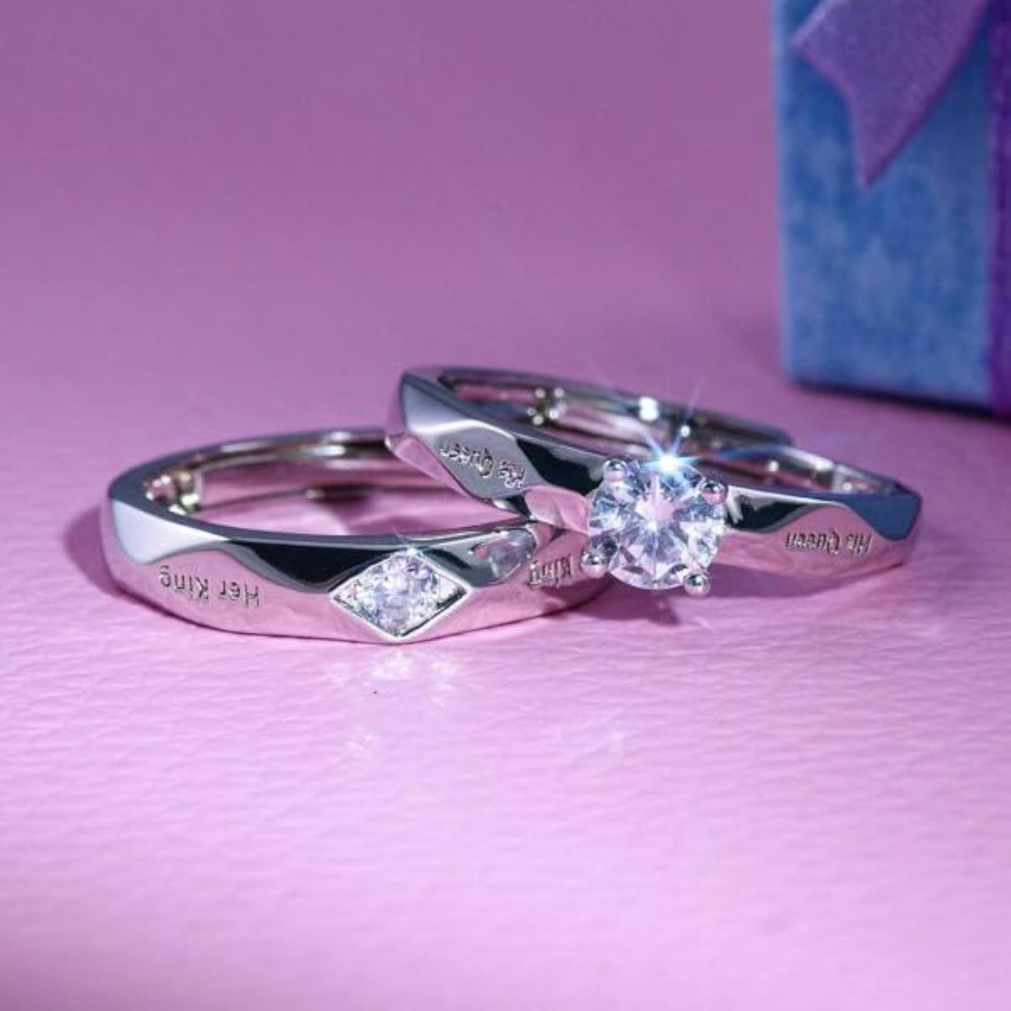 Stylish Rhodium Plated Alloy Adjustable Ring, Unisex