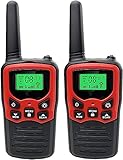 2-WAY RADIO: diese Walkie Talkies mit 8 pmr446 Kanälen und 99 Privacy Codes, zusammen mit Kanal-Scan, um die Aktivität zu überprüfen. Die große PTT-Taste auf der linken Seite des Funkgeräts ist einfach zu drücken und sprechen für Audlt oder Kinder.