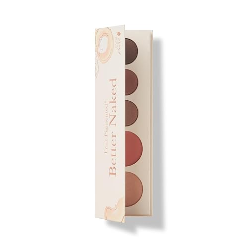 100% PURE Paleta de maquillaje de oro rosa todo en uno, compacta 3 sombras de ojos, rubor, resaltador facial, pigmentado de frutas, brillo metálico