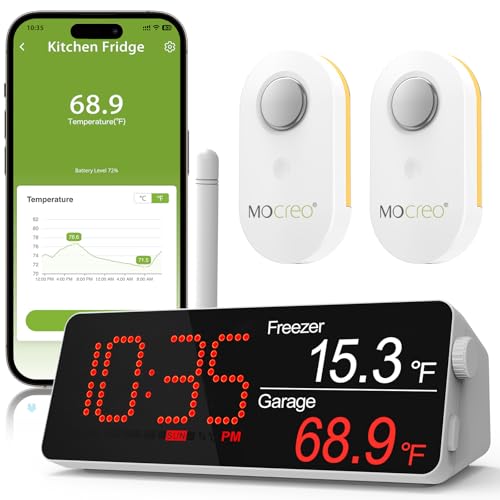MOCREO 1640ft Wireless Thermometer with Sensors
