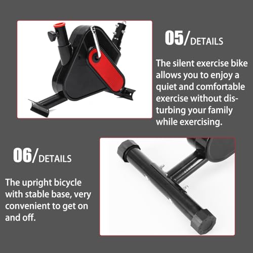 Image of iMeshbean Exercise Bike, Stationary Bikes for Home Indoor Cycling Bike for Home Cardio Gym, Workout Bike with LED Monitor, Silent Belt Drive, Seat Height Adjustable, Resistance Adjustable