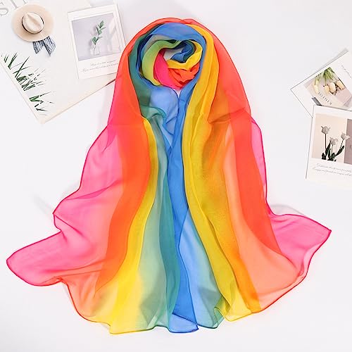 YOUR SMILE Ladies/Women's Lightweight Floral Print/Solid Color mixture Shawl Scarf For Spring Summer season (206)4