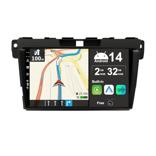 BXLIYER Android 14 Autoradio Passt für Mazda CX-7 (2008-2015) - Eingebautes