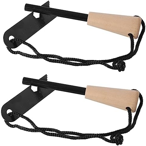 Miuwauer Bushcraft Auger Wrench Multitool - Steel With Alloy Steel Handle - Brown (with Flint Fire Starter) - 13.12 Oz - 10 Inches Or Less - Ideal For Outdoor, Backpacking, Camping, Bushcrafting - View #5