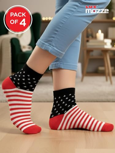 Image of Orbit Ankle Length Socks for Men |Made With Durable & Breathable Cotton | Ideal for Gym, Running, Office | 3 Pair -Multicolor