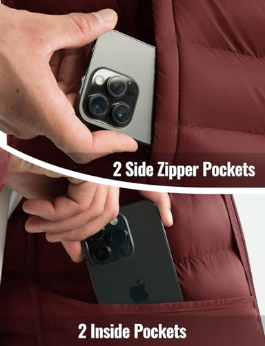 Image of Rdruko Men's Puffer Jacket with Detachable Hood Lightweight