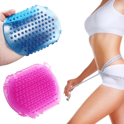 2pcs Brosse de massage méridien 6x4 Peigne de massage en PVC non scratch pour corps avec boucle suspendue anti-cellulite Condition détente masseur corporel pour la maison.