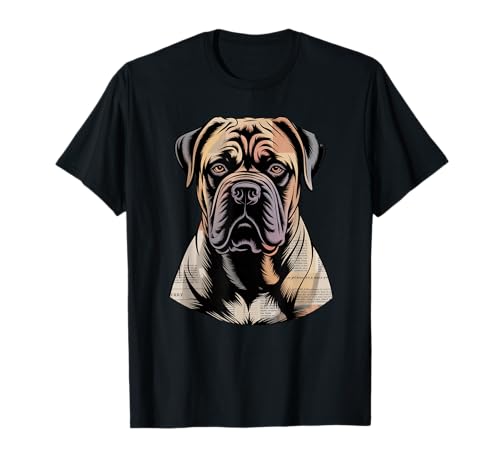 Newspaper Art Bullmastiff Bullmastiffs T-Shirt
