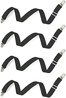 Vista 1 de Bed Sheet Clip,Sofa Slipcover Holder,Hold the Sheets Tightly,20" to 78",4 Pieces(Black)