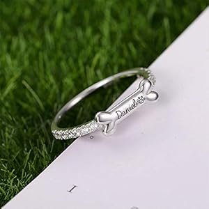   AILIN-CZ-Dainty-Bone-Shape-Custom-Dog-Rings-925-Sterling-Silver-Puppy-Paw-Print-Personalized-Engraved-Name-Rings-Pet-Lovers-Rememberance-Memorial-Jewelry-Gifts-For-Women-With-Box