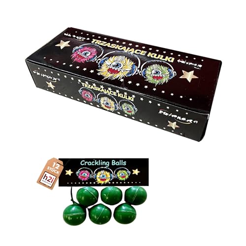 h2i Boules pétillantes | 72 pièces | Amusement de fête pour petits et grands | pour le Nouvel An, Halloween et cadeaux de fête | Feu d'artifice pour enfants et adolescents | j | Feu d'artifice pour