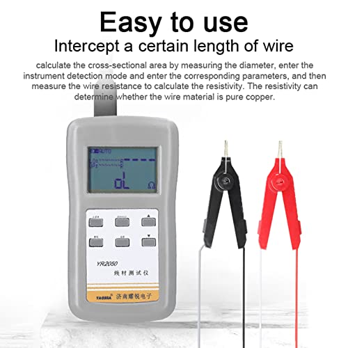 Image of Milliohm Meter, YAOREA YR2050 Handheld Portable High Accuracy 4-Wires Milliohm Meter Wireline Current Detecting Low Resistance Micro Resistance Meter Tester