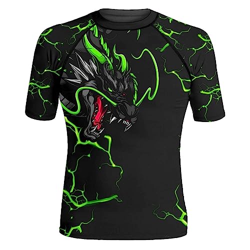Experience Ultimate Comfort and Protection with Men's Short Sleeve Dragon Compression Shirt Full Size XS-5XL2