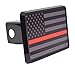 Rogue River Tactical Subdued Thin Red Line Flag Trailer Hitch Cover Plug US Firefighter Fire Fighter Truck Department FD