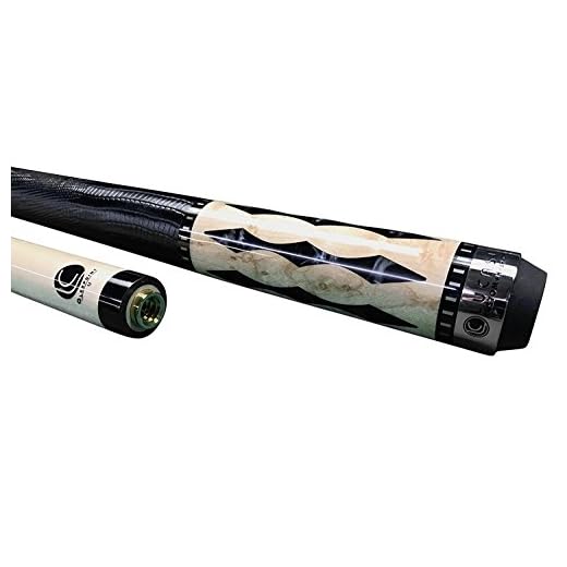 LUCASI Custom+Hybrid LZ2004BK Pool Cue Stick with Zero Flexpoint Low Deflection Shaft & Uni-loc Quick Release Joint + Rage Heavy Hitter Break CUE