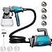 Tilswall Pistolet pulvérisateur de peinture, Pistolet à peinture électrique de 800W avec 1300ml, 4 buses & 3 motifs, Pistolet HVLP pour la peinture, les meubles, les armoires, facile à nettoyer