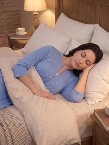 Image of Women's Post Surgery Robe with Drain Pockets Mastectomy Recovery Robe Front Zipper Hospital Gown Pajamas Gift