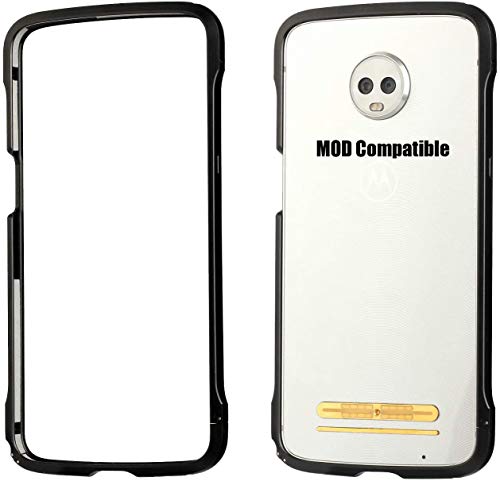 Moto Z3 Case, Moto Z3 Play Case Bumper Moto Mods Compatible Luxury Aluminum Metal Shockproof Case (Black)