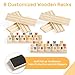 uvcany Rummy Cube 8 Player Edition with 8 Wooden Racks/Trays, 214 Large Numbers Rummy Tiles 6-8 Players Set with Zippered Case, Rummy Travel Game Set with 8 Tiles Holders for Family Adults Kids