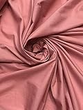 Valentina Textile inc, Broadcloth/Poly Cotton Blend Fabric, 58/60' Wide, Sells by The Yard (1 Yard, Dusty Rose)