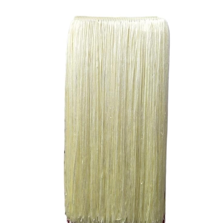 Flecos,Pasamaneria Lote de 2 Metros de 100 cm de Largo con Flecos de Encaje y borlas for Bricolaje, Accesorios for Cortinas, Vestidos Latinos, escenarios y Ropa(Beige)
