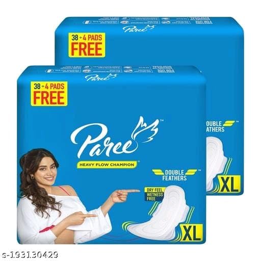Buy paree xl + 50mm longer sanitary pads (84 pads) pak of 2 pcs Online