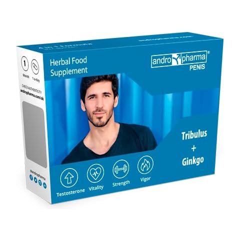 Andropharma Suplementos Alargamiento Pastillas para Tratamiento de Agrandamiento para Hombre (4 cajas 4 meses). Complemento para Alargar en Capsulas para Extensor Médico de Andromedical Cover