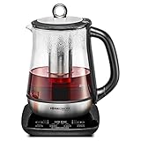 Basisstation mit hochwertigem Glas, 360 °C Zentralsockel - Kanne rundum aufsetzbar, ideal für Rechts- und Linkshänder