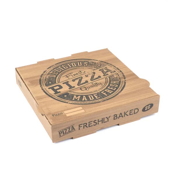 Generisch 100 Stück Pizzakartons Modell Francia kraft verschidene Größen zur Auswahl Pizzabox Schachtel (100, 28×28×4cm)