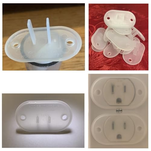 48 Gold Bagged Anti-Choking SafetyPlugs SafetyCaps Electrical Outlet Safety Plug Cover Baby Proofing Child Proof Shock Prevention Ultimate Clear Pacifier Inspired Design