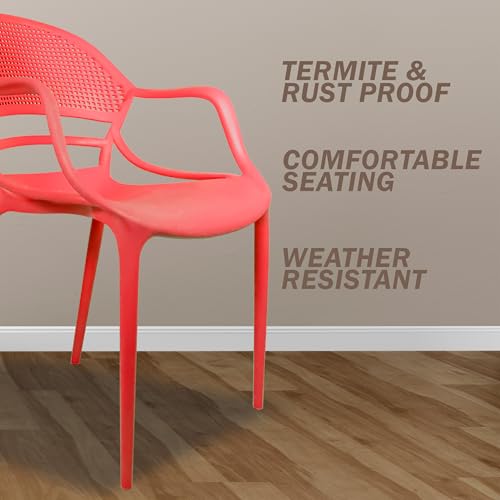 Image of DIYA Sunset Restaurant & Cafe Chair | Designer Plastic Arm Chair