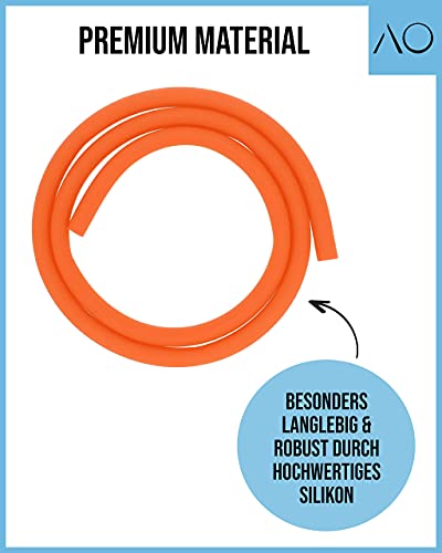 AO® Shisha Schlauch - Silikonschlauch Matt In Orange - 150 cm Länge - Passend Für Alle Shisha Adapter & Shisha… – Bild 7