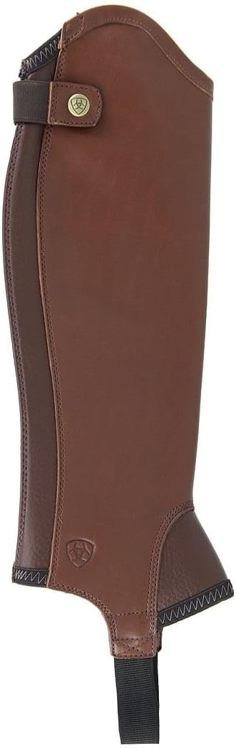 ARIAT Concord Chaps Smooth Black - Easy Stretch - Unisex - Durable unlined half chaps in premium full-grain leather -