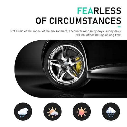 4 PCS Car Wheel Center Caps, 60mm ABS Hub Caps, Snap-in Anti-Falling Vehicle Rim Hub Caps Replacement Part, Rust-Proof Polished Surface, Universal for Most Vehicles (Silver) - Thumbnail 4