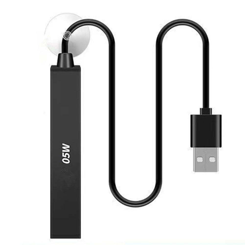 YJDOORPLAY Fish Tank Heating Rod 5W 10W Submersible Aquarium Heater for Tropical Freshwater Fish Optimal Thermal Regulation Powered Safe Gradual Heating Compact Design Even Heat Distribution(5W)