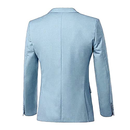 Image of Furuyal Men's Suits 3 Piece Slim Fit Suit Set,Two Button Wedding Business Tuxedo Solid Blazer Jacket Vest Pants with Tie