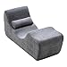 VEVOR Yoga Lounge Chair, Ergonomic Chaise Lounge for Yoga, Modern Boneless Curved Foam Lounge Indoor for Massage, Stretching, Relaxation, Exercise, Used in Living Room, Bedroom, Balcony, Grey