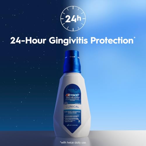 Crest Pro-Health Clinical Mouthwash with CPC, Alcohol Free, Gingivitis Treatment, Deep Clean Mint, 473 Ml (16 fl oz), 4 Count - image 3