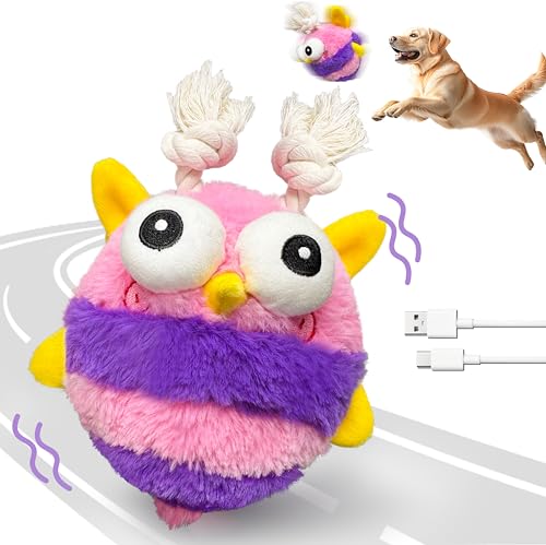 Moving Dog Toys – Rechargeable Interactive Dog Squeaky Toy with M...