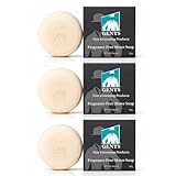 GENTS Men’s Shaving Soap Set - 3 Pack Natural Fragrance Free Shave Bars with Shea Butter for Sensitive Skin, Rich Lather, Razor Burn Relief