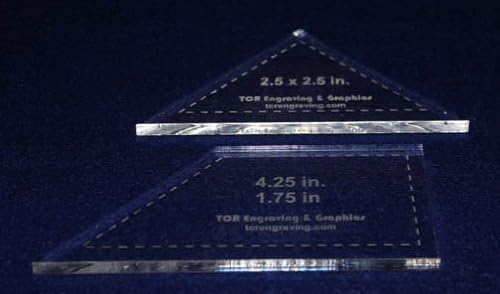 Miniatura 2 de Juego de 2 piezas de acolchado Whirlwind 6 pulgadas acrílico 1/4 pulgadas - Plantilla