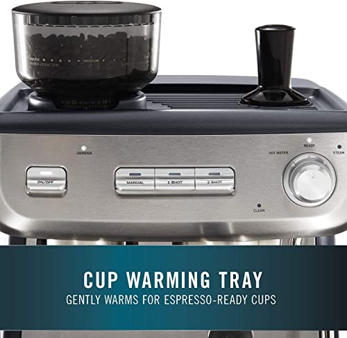 ADAPEY Cafetera expreso Máquina de café espresso automática con molinillo y varilla de vapor, máquina de café… - Imagen 5