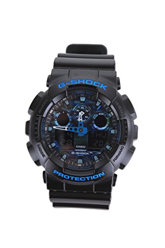 Casio G-Shock GA110CB-1A Blue Color Theme Stylish Watch - Black/Blue / One Size