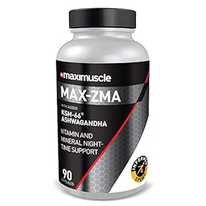 Maximuscle Max-ZMA | Zinc, Magnesium, Vitamin B6 & KSM-66 Ashwagandha for Recovery & Support | 90 Capsules – 1 Month…