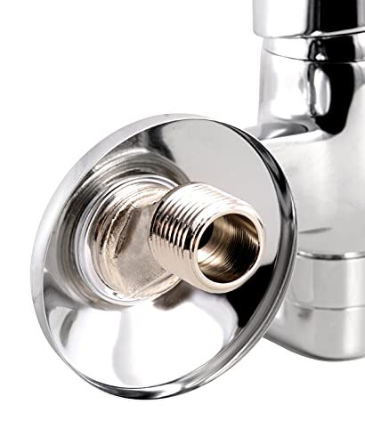 AquaSu Küchenarmatur Alaska, Wasserhahn Küche, Waschraumarmatur, Spültischarmatur zur Aufputz-Wandmontage, Einhebelmischer für Spüle, Langer Auslauf, Keramikkartusche, Messing, Chrom